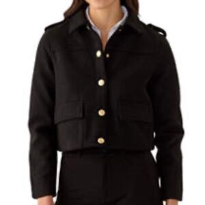 Jason Wu Edit Crop Military Style Jacket in Black - SZ 8 - NEW
